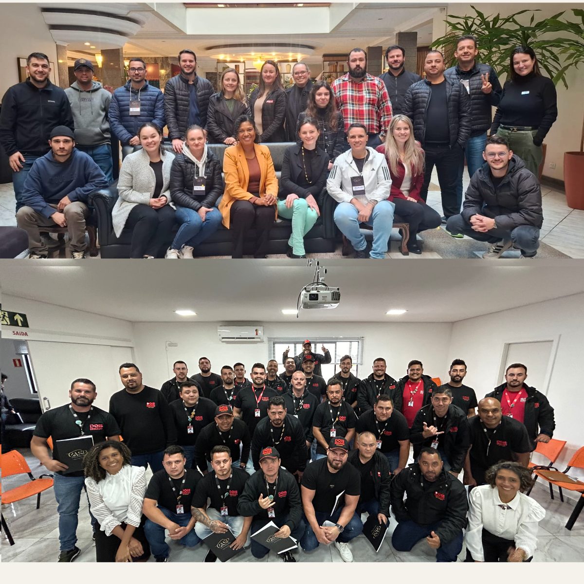 Grupos de participantes em treinamento comportamental